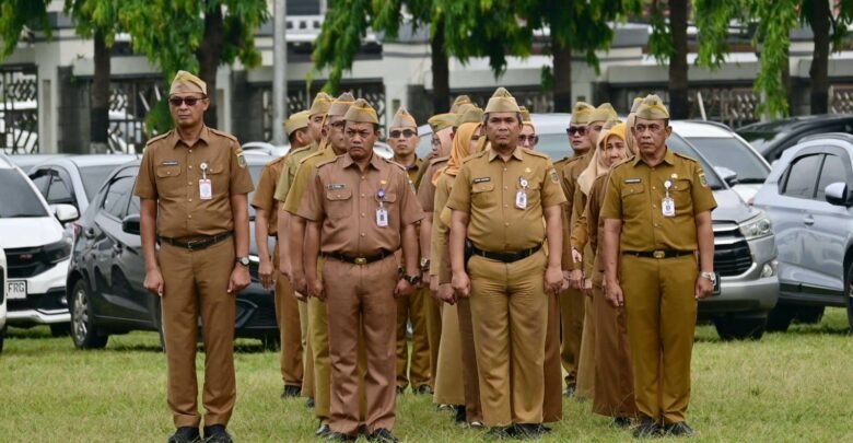 Peringatan Hari Desa Nasional (HDN) 2026 di lingkungan Sekretariat Daerah Provinsi Lampung, Senin (19/1/2026). (Foto: ist)