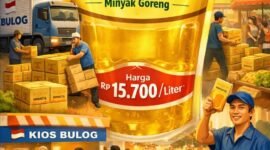 Perum Bulog bergerak menambah stok Minyakita secara besar-besaran di seluruh pasar Indonesia. (Ilustrasi: Kitani.id)