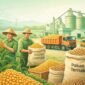Industri pakan ternak di Lampung menyerap produksi jagung setempat. (ilustrasi: Kitani.id)