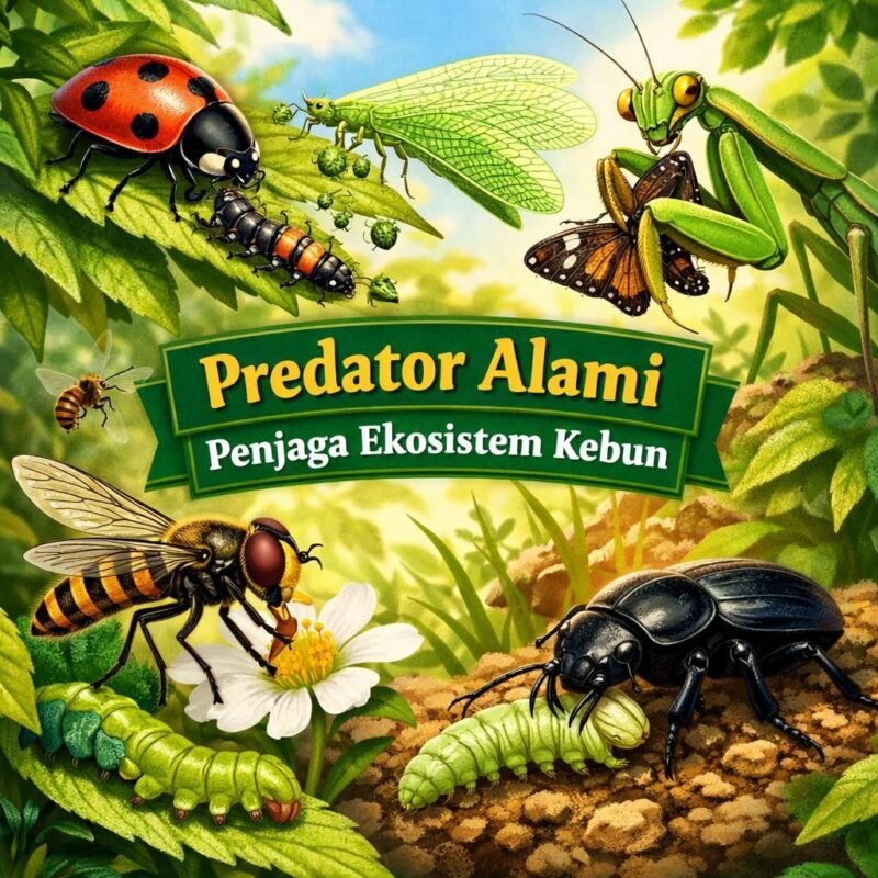 Ada beberapa jenis serangga bermanfaat yang menjadi pelindung alami.(ilustrasi: Kitani.id)