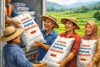Skema baru pupuk subsidi menjamin ketersediaan pupuk bagi petani di lapangan. (Ilustrasi: Kitani.id)