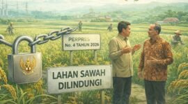 Pemerintah memperketat pengendalian alih fungsi lahan melalui Perpres Nomor 4 Tahun 2026. (ilustrasi: Kitani.id)