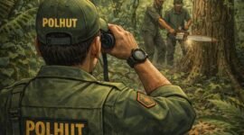Luas hutan Indonesia mencapai 125 juta hektar yang harus dijaga. Sedangkan jumlah polisi hutan hanya ada sekitar 4.800 di seluruh Indonesia. (Ilustrasi: Kitani.id)