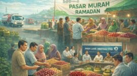 Ilustrasi pasar murah Ramadan. (Kitani.id)