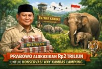 Pemerintah pusat kucurkan anggaran fantastis untuk Way Kambas. (ilustrasi:ist)