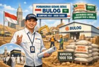 Perum Bulog membangun gudang di lahan seluas 2-3 hektare di kawasan Kampung Haji, Arab Saudi, guna menampung stok ekspor. (Ilustrasi: Kitani.id)