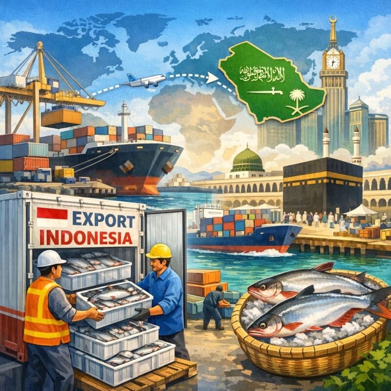 Pemerintah Indonesia sedang berjuang keras membuka gerbang ekspor perikanan ke Arab Saudi.(Ilustrasi: Kitani.id)