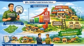 Dinas PMDT Lampung mendorong pendaftaran badan hukum secara masif dan memberikan pendampingan teknis agar unit usaha desa naik kelas menjadi kategori maju.(ilustrasi: Kitani.id)