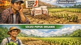 Diversifikasi negara asal bahan baku, optimalisasi produksi dalam negeri, dan peralihan ke pupuk organik untuk menjaga kesuburan tanah.(ilustrasi: Kitani.id)