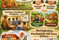Penguatan kapasitas SDM BUMDES melalui pelatihan manajemen, tata kelola keuangan, dan strategi kemitraan.(ilustrasi: ist)