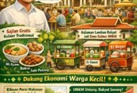 Mengalihkan anggaran katering hotel berbintang langsung ke pedagang kecil dan kaki lima lokal. (Ilustrasi: Kitani.id)