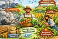 Udara bersih Menunjang produktivitas pertanian.(Ilustrasi: Kitani.id)