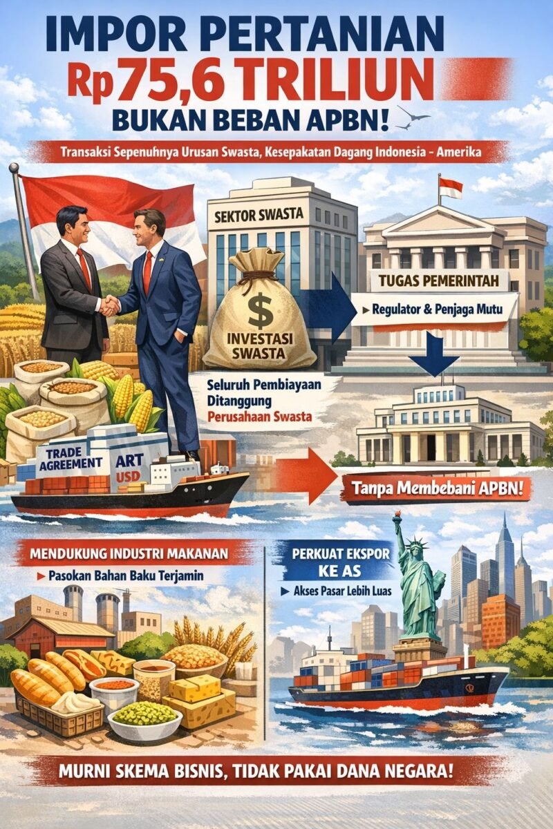 Muncul kekhawatiran anggaran impor produk pertanian senilai 4,5 miliar dollar AS (Rp75,6 triliun) membebani APBN. (Ilustrasi: Kitani.id)