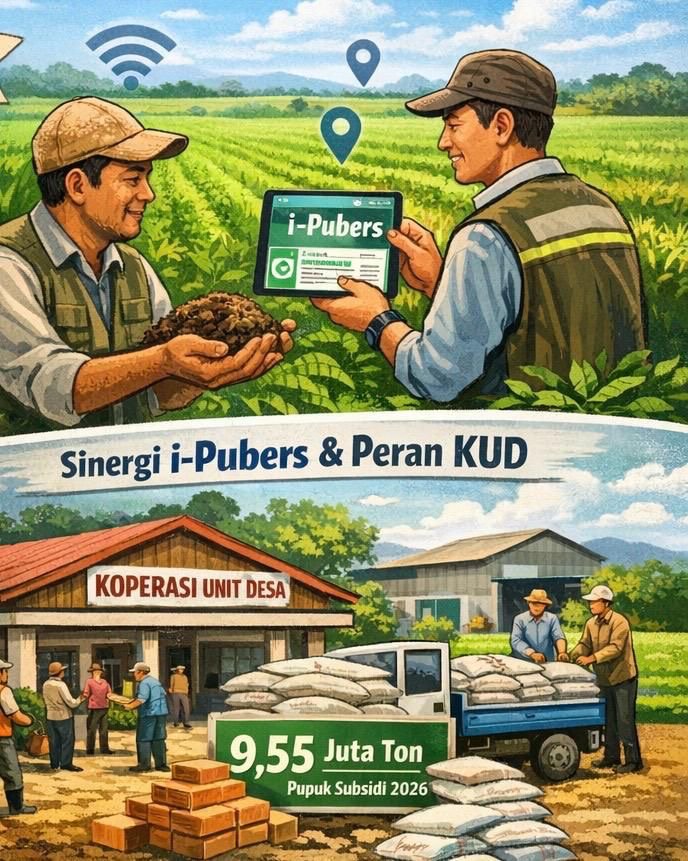 Transformasi strategi melalui edukasi pupuk organik dan penguatan sinergi teknologi i-Pubers dengan KUD.(Ilustrasi: ist)