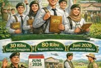 Pendaftaran rekrutmen 30.000 Sarjana Penggerak Pembangunan Indonesia (SPPI) oleh Kementerian Pertahanan dibuka Juni 2026, terbuka untuk lulusan S1/S2 semua jurusan. (Ilustrasi: Kitani.id)