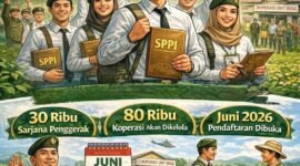Pendaftaran rekrutmen 30.000 Sarjana Penggerak Pembangunan Indonesia (SPPI) oleh Kementerian Pertahanan dibuka Juni 2026, terbuka untuk lulusan S1/S2 semua jurusan. (Ilustrasi: Kitani.id)
