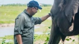 Gubernur Mirza menyambangi Taman Nasional Way Kambas. (Foto: ist)