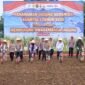 Polda Lampung melakukan gerakan tanam jagung serentak di Desa Wiyono, Pesawaran, serta menjalin kerja sama dengan Bulog untuk penyerapan hasil panen.(foto: ist)
