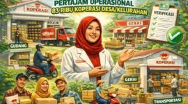 Pembangunan gerai KDKMP dilakukan di 2.200 titik dengan tambahan 31 ribu titik yang sedang berjalan sesuai Inpres No. 17 Tahun 2025. (Ilustrasi: Kitani.id)