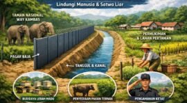 Pengalokasian dana Bantuan Presiden (Banpres) untuk pembangunan pagar baja dan kanal pembatas.(Ilustrasi: Kitani.id)