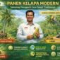 Penggunaan alat panjat kelapa inovasi dari Institut Teknologi Sepuluh Nopember (ITS).(Ilustrasi: ist)