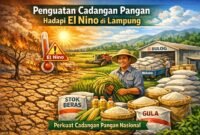 Penguatan Cadangan Pangan Jadi Benteng Hadapi El Nino. (Ilustrasi: Kitani.id)