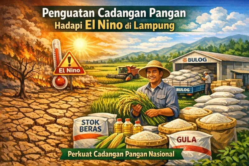 Penguatan Cadangan Pangan Jadi Benteng Hadapi El Nino. (Ilustrasi: Kitani.id)