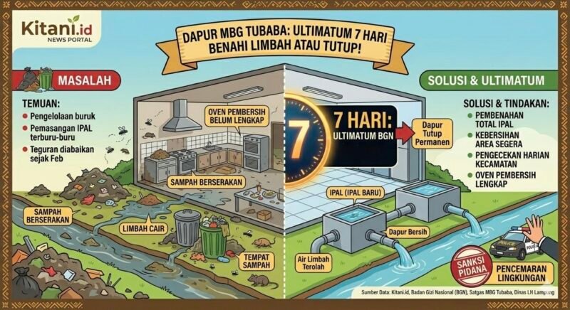 Ultimatum perbaikan total selama tujuh hari atau penghentian operasional dapur secara permanen.(Ilustrasi: Kitani.id)