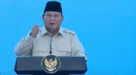 Presiden Prabowo Subianto saat groundbreaking proyek hilirisasi strategis.(foto: ist)