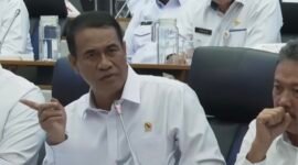 Mentan Amran sebut pihaknya sedang mengimplementasikan program pompanisasi secara masif untuk meningkatkan Indeks Pertanaman (IP), juga efisiensi anggaran perjalanan dinas untuk subsidi pupuk, dan penggunaan data tunggal BPS. (Foto: ist) 