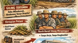 Petani menuntut agar proses hukum tidak menghentikan operasional pabrik dan berencana menggelar aksi damai ke Kejati pada 9 April mendatang.(Ilustrasi: Kitani.id)