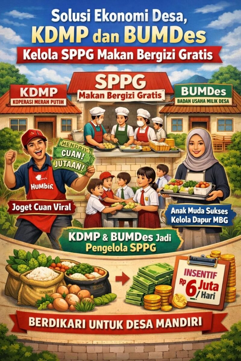 Masih ada kemungkinan KDMP dan BUMDes kelola SPPG. (Ilustrasi: Kitani.id)