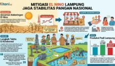 Ancaman kekeringan ekstrem akibat fenomena El Nino diprediksi melanda Lampung pada Mei hingga September 2026.(ilustrasi: Kitani.id)