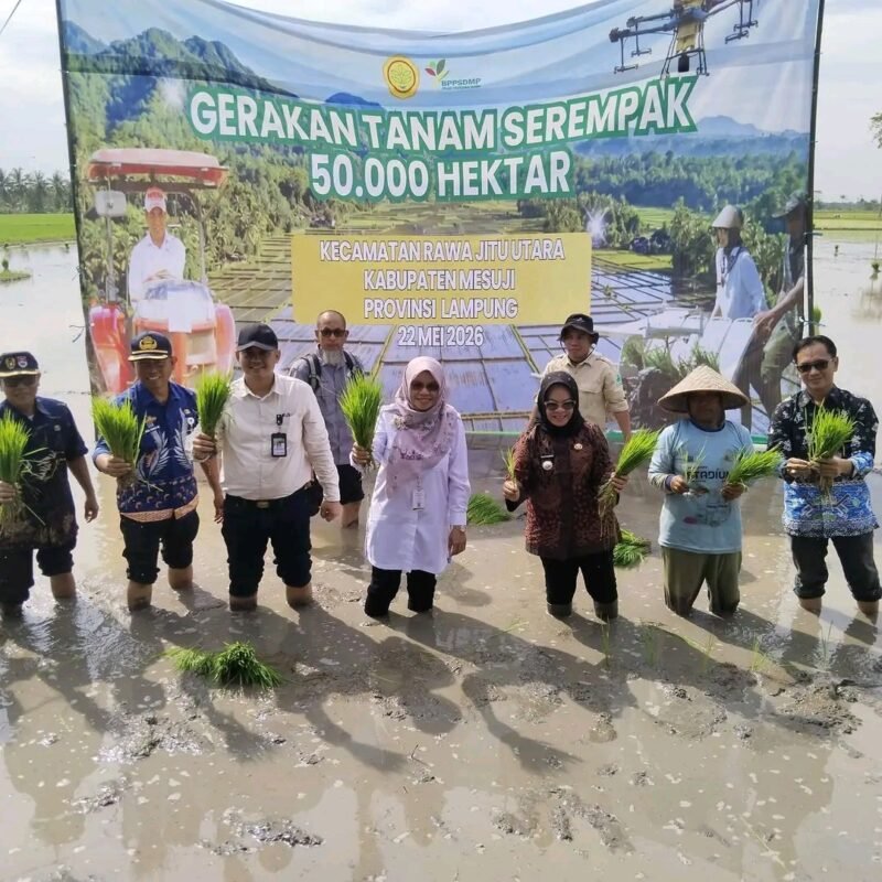 Kegiatan tanam serentak Provinsi Lampung yang dipusatkan di Kabupaten Mesuji. (Foto: ist)