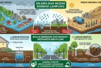 Memanen Air Hujan, Cara Mudah Atasi Banjir di Bandar Lampung.(ilustrasi: ist)