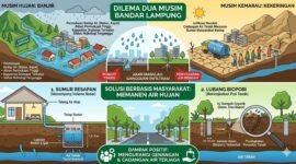 Memanen Air Hujan, Cara Mudah Atasi Banjir di Bandar Lampung.(ilustrasi: ist)
