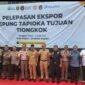 Pelepasan ekspor 3.330 ton tepung tapioka senilai Rp26 miliar menuju Tiongkok. (Foto: ist)