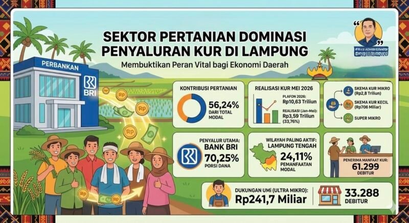 Penyaluran KUR di Lampung mencapai Rp3,59 triliun hingga pertengahan Mei 2026. (Ilustrasi: ist)