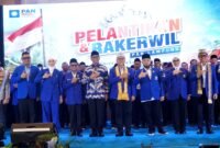 Gubernur Lampung, Rahmat Mirzani Djausal, hadiri pelantikan pengurus PAN Lampung. (Foto: ist)