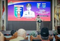Gubernur Lampung, Rahmat Mirzani Djausal saat pelantikan pengurus Apdesi Merah Putih Lampung. (Foto: ist) 