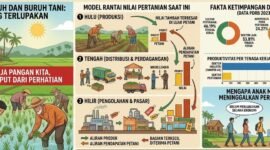 Ketimpangan ekonomi buruh tani di Lampung yang tidak sebanding dengan beban kerja.(Ilustrasi: Kitani)